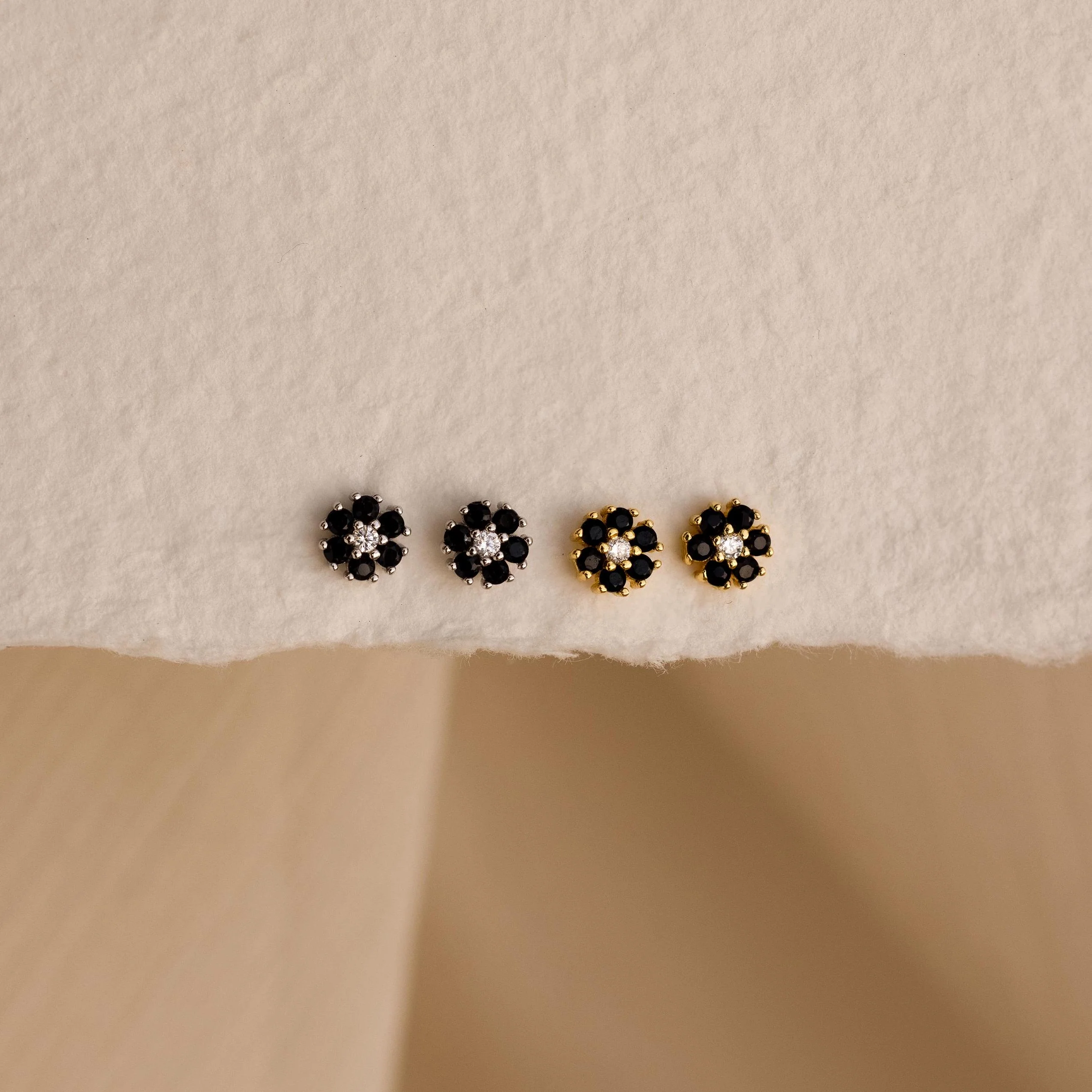 Onyx Flower Studs - Image 3