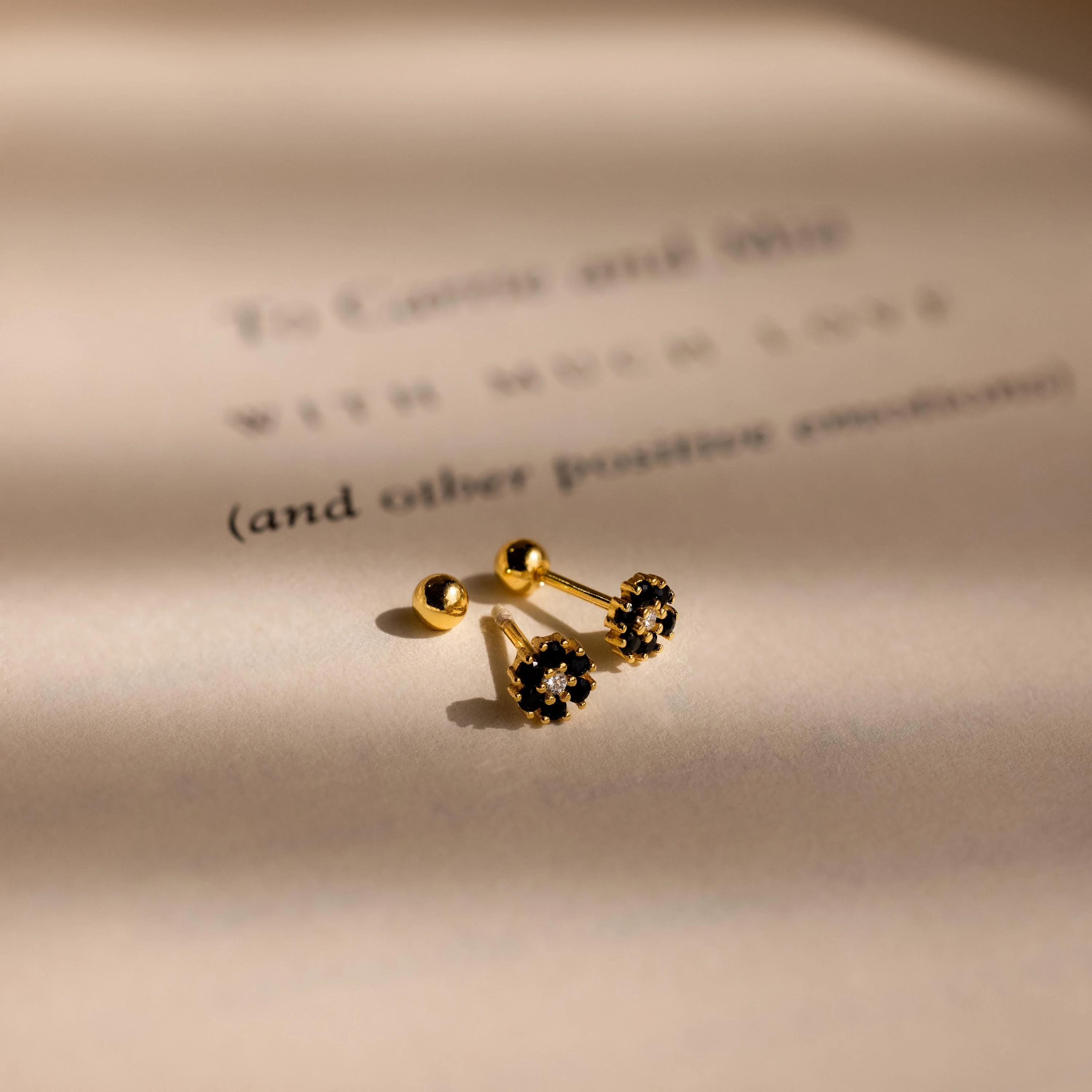 Onyx Flower Studs - Image 7