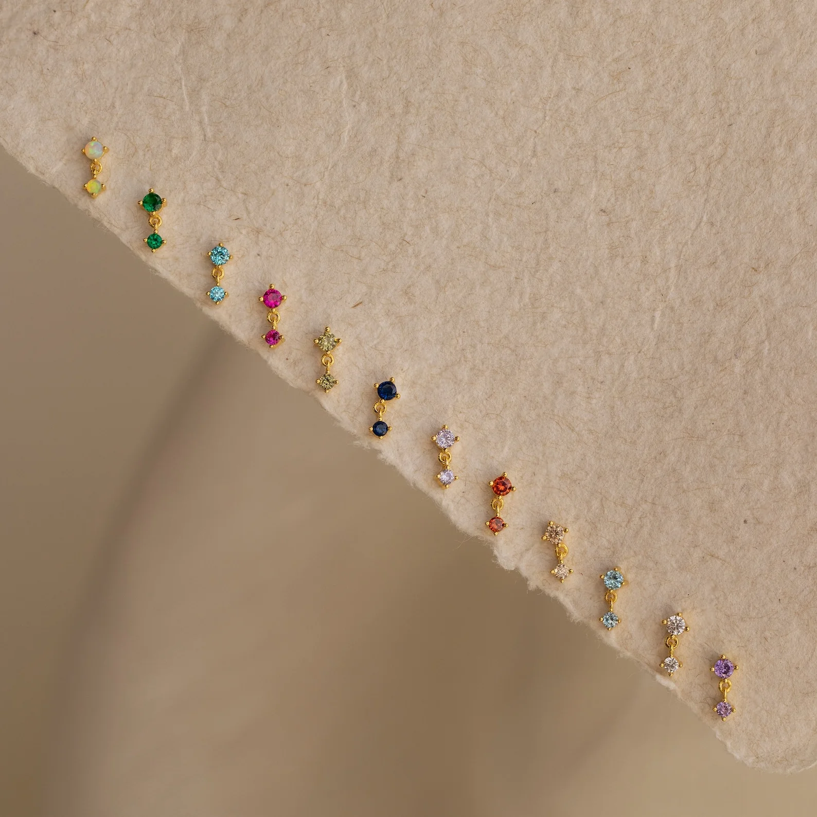 Opal Birthstone Drop Studs - Image 3
