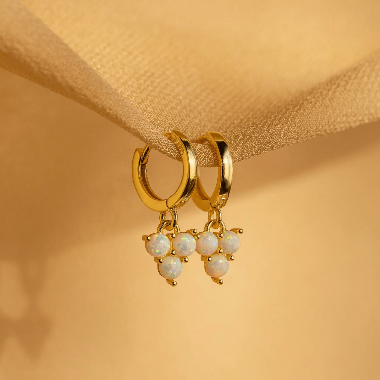 Opal Cluster Huggies - Image 2