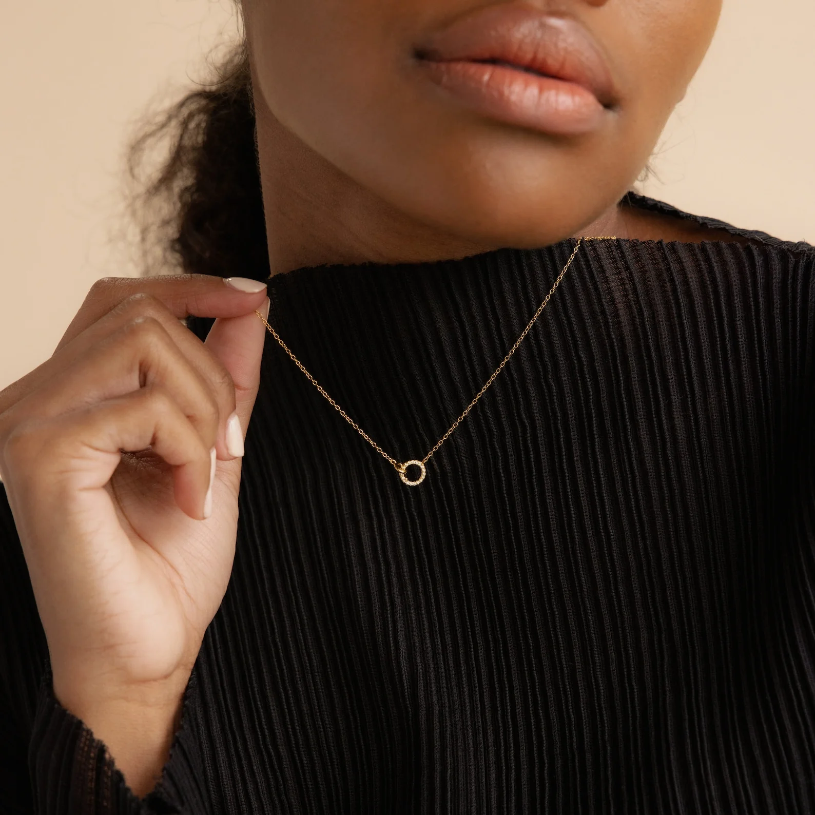 Pave Interlocking Necklace - Image 7