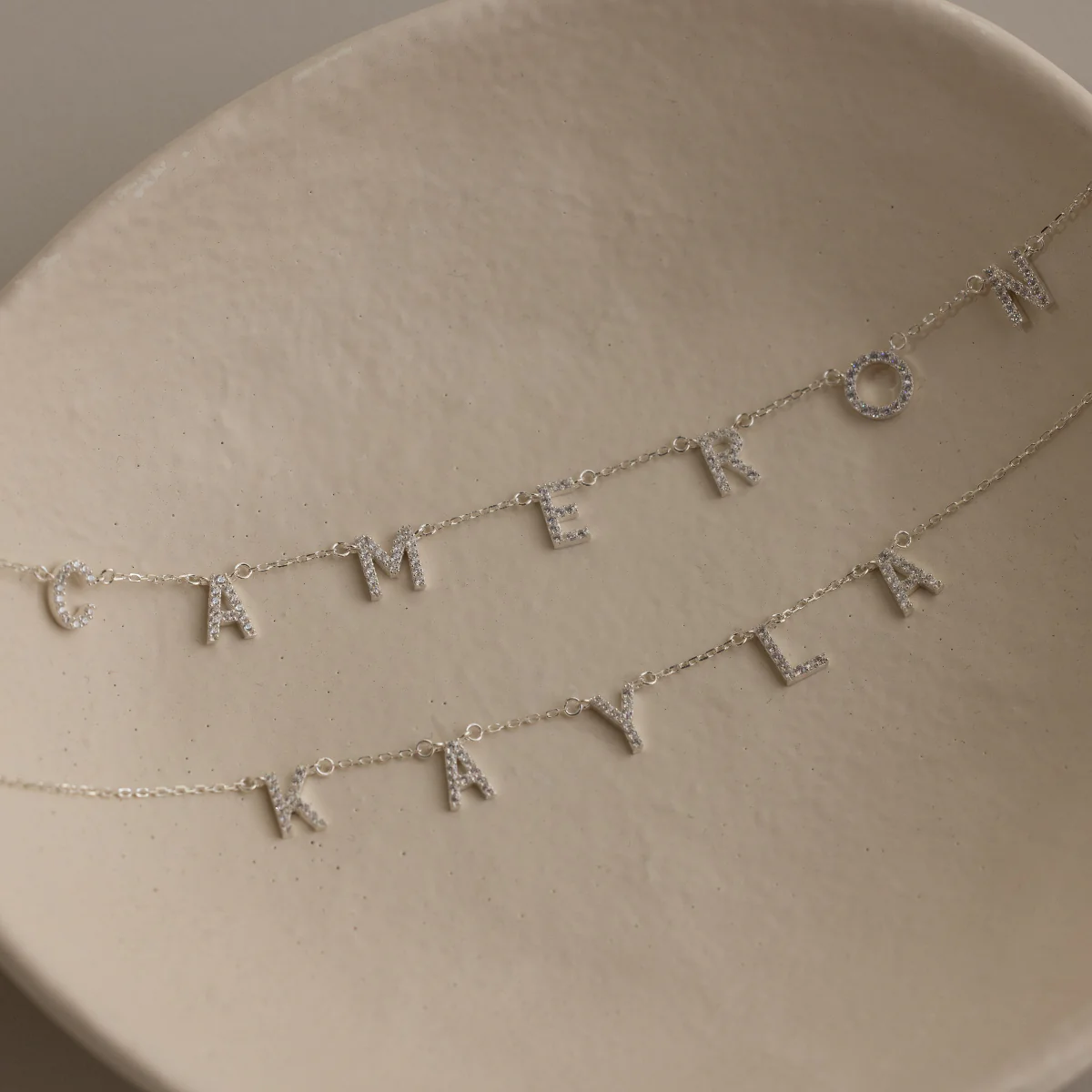Pave Letter Necklace - Image 7