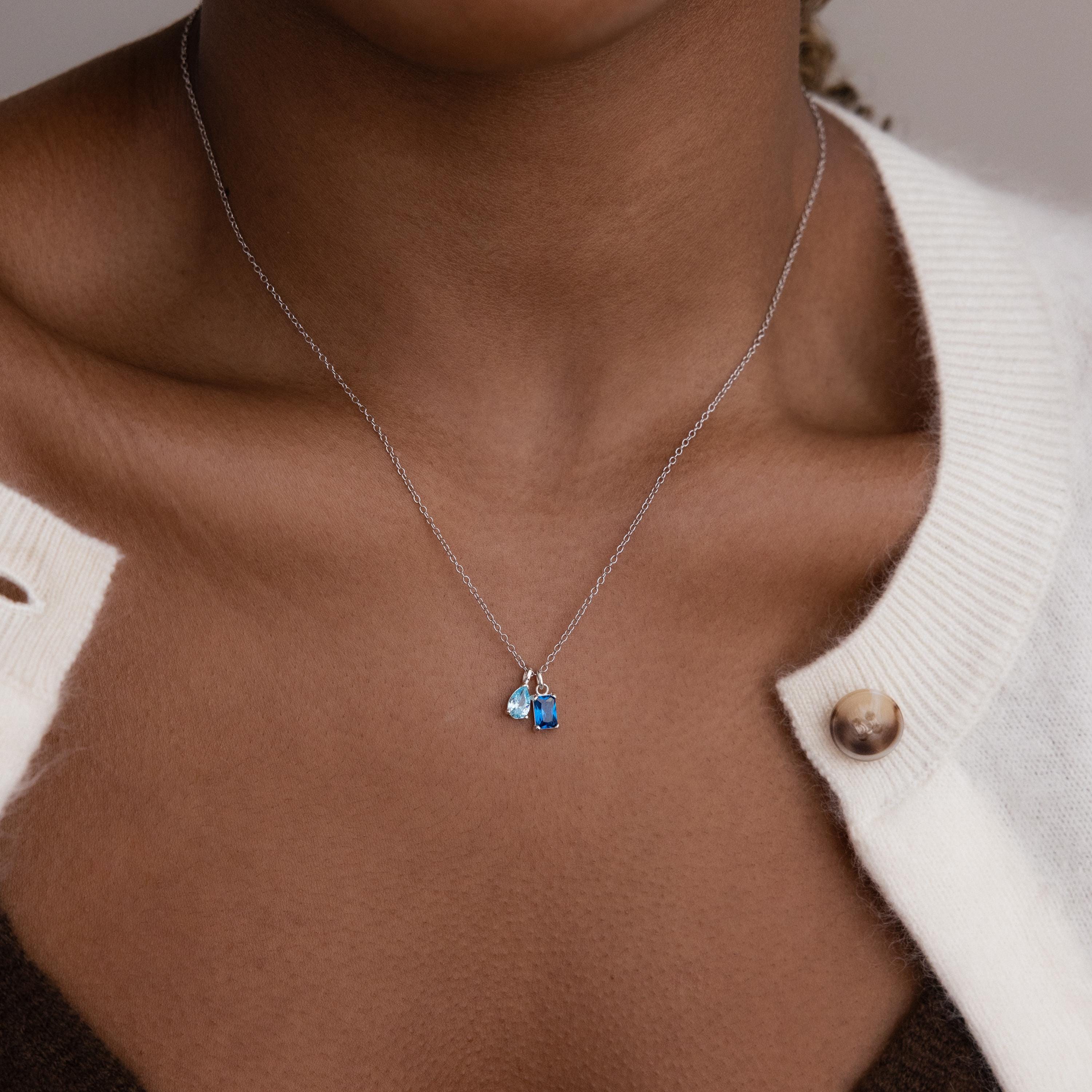 Pear & Baguette Birthstone Charm Set - Image 5