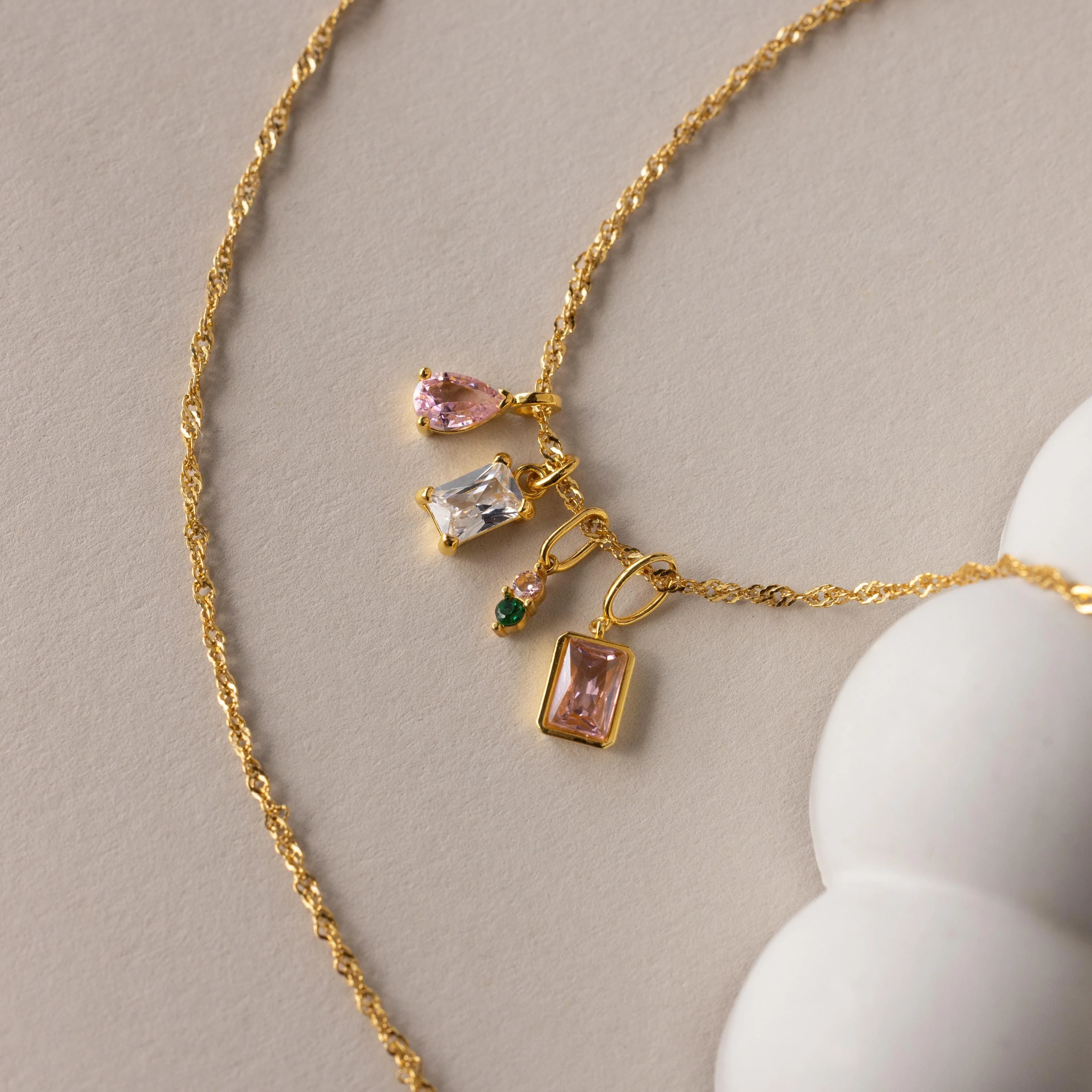 Pear & Baguette Birthstone Charm Set - Image 6