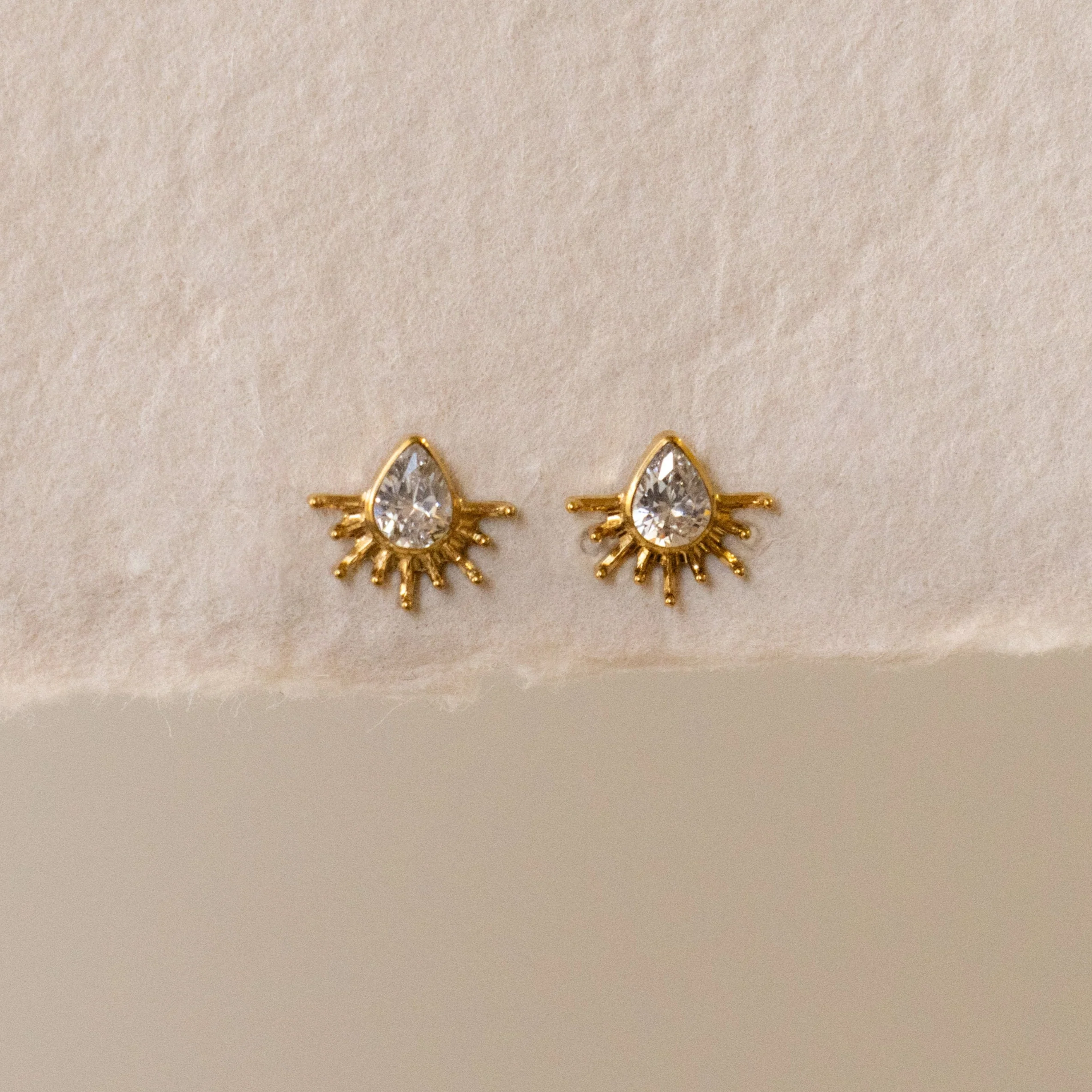 Pear Diamond Flatback Studs