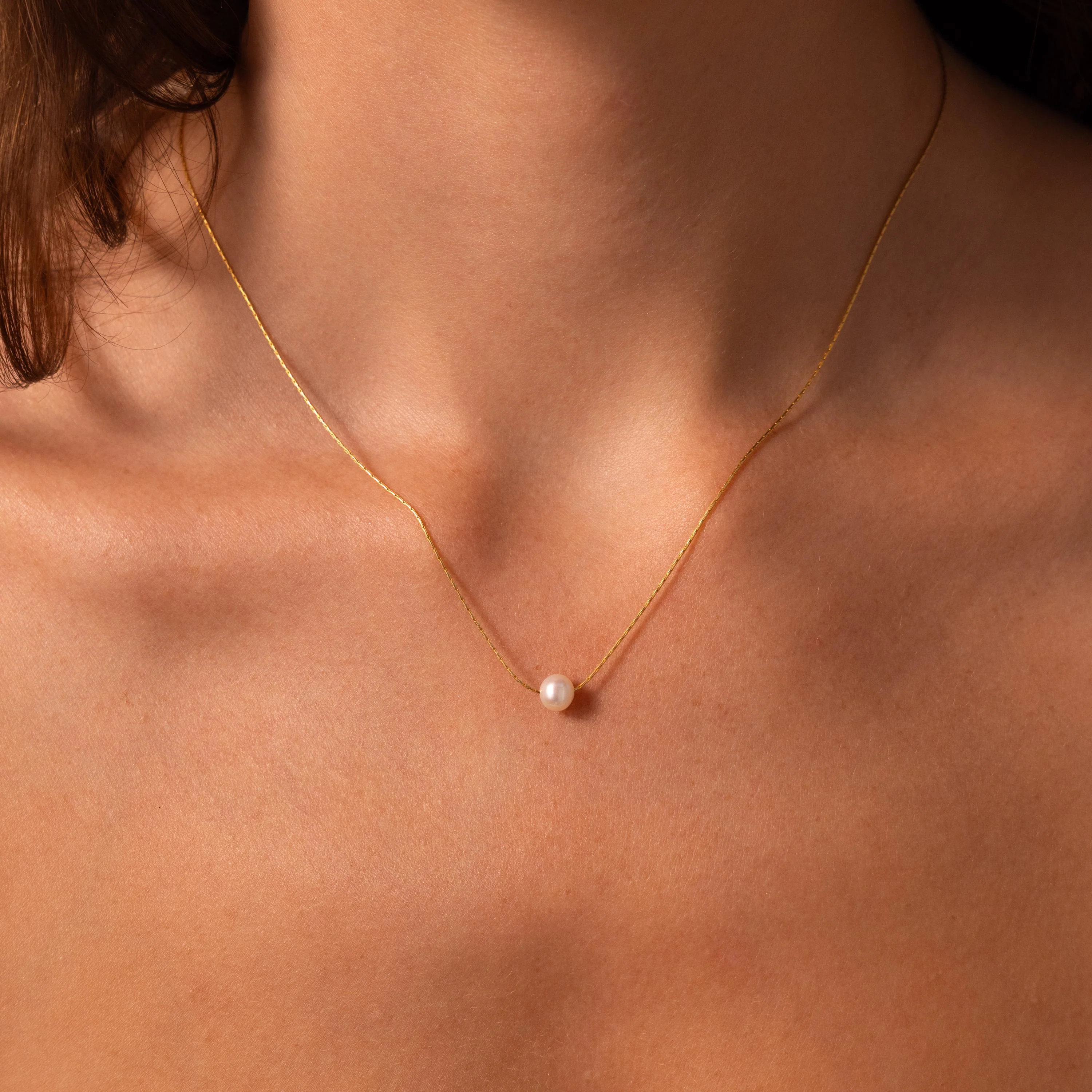 Tiny Pearl Dot Necklace - Image 2