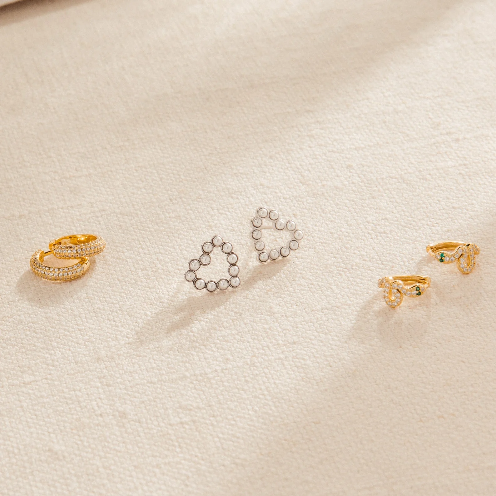 Pearl Heart Studs - Image 6