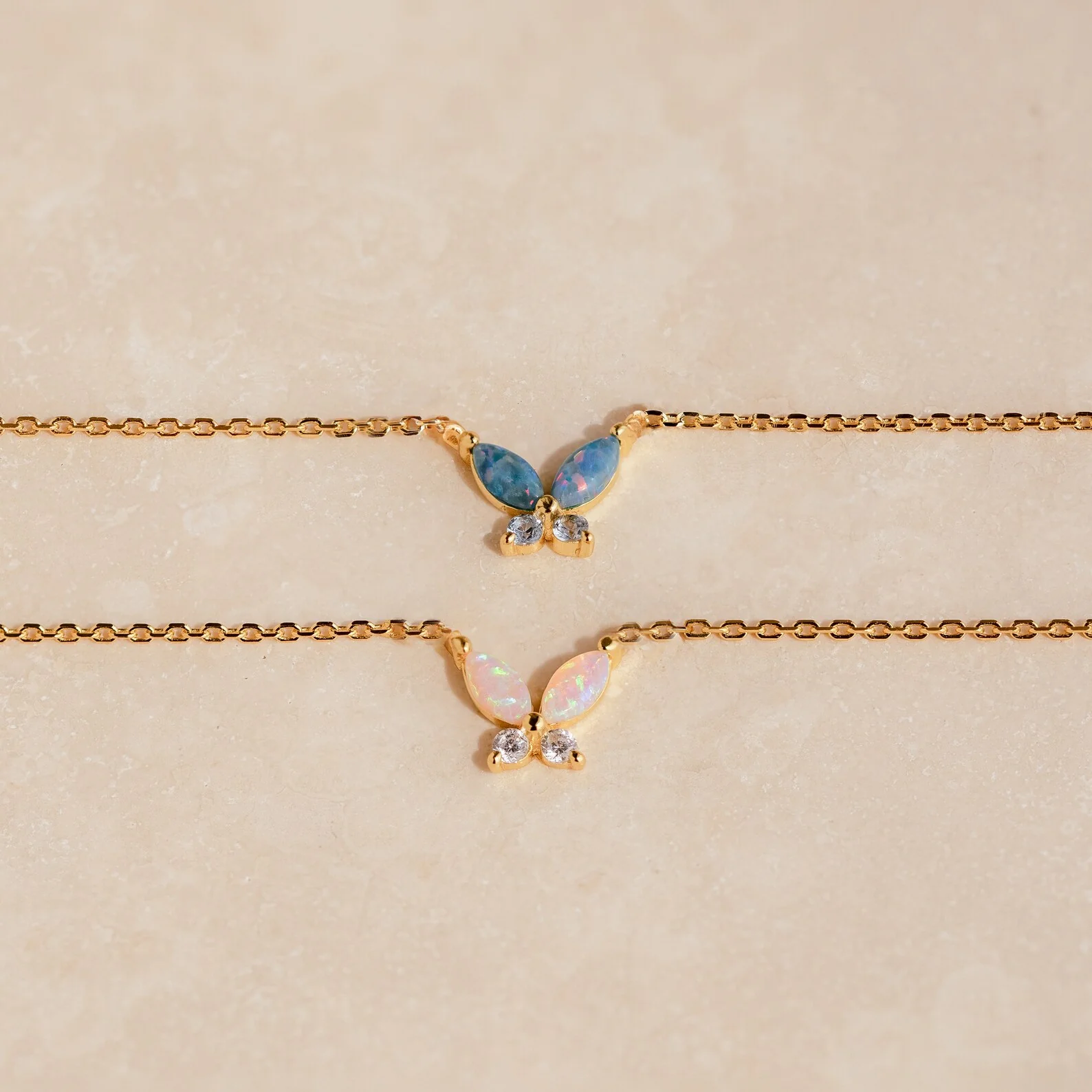 Pink Opal Butterfly Necklace - Image 7