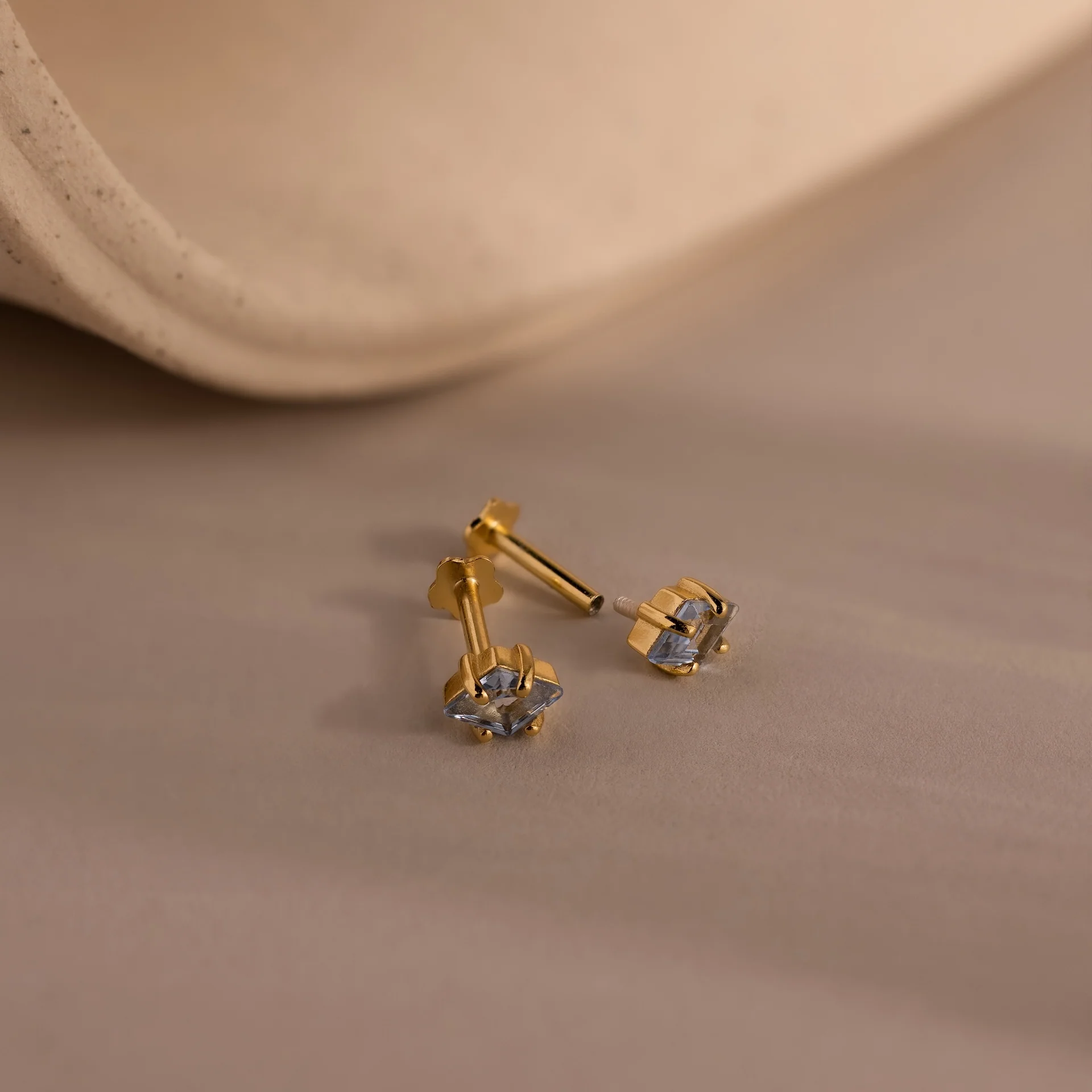 Rhombus Diamond Flatback Studs - Image 3