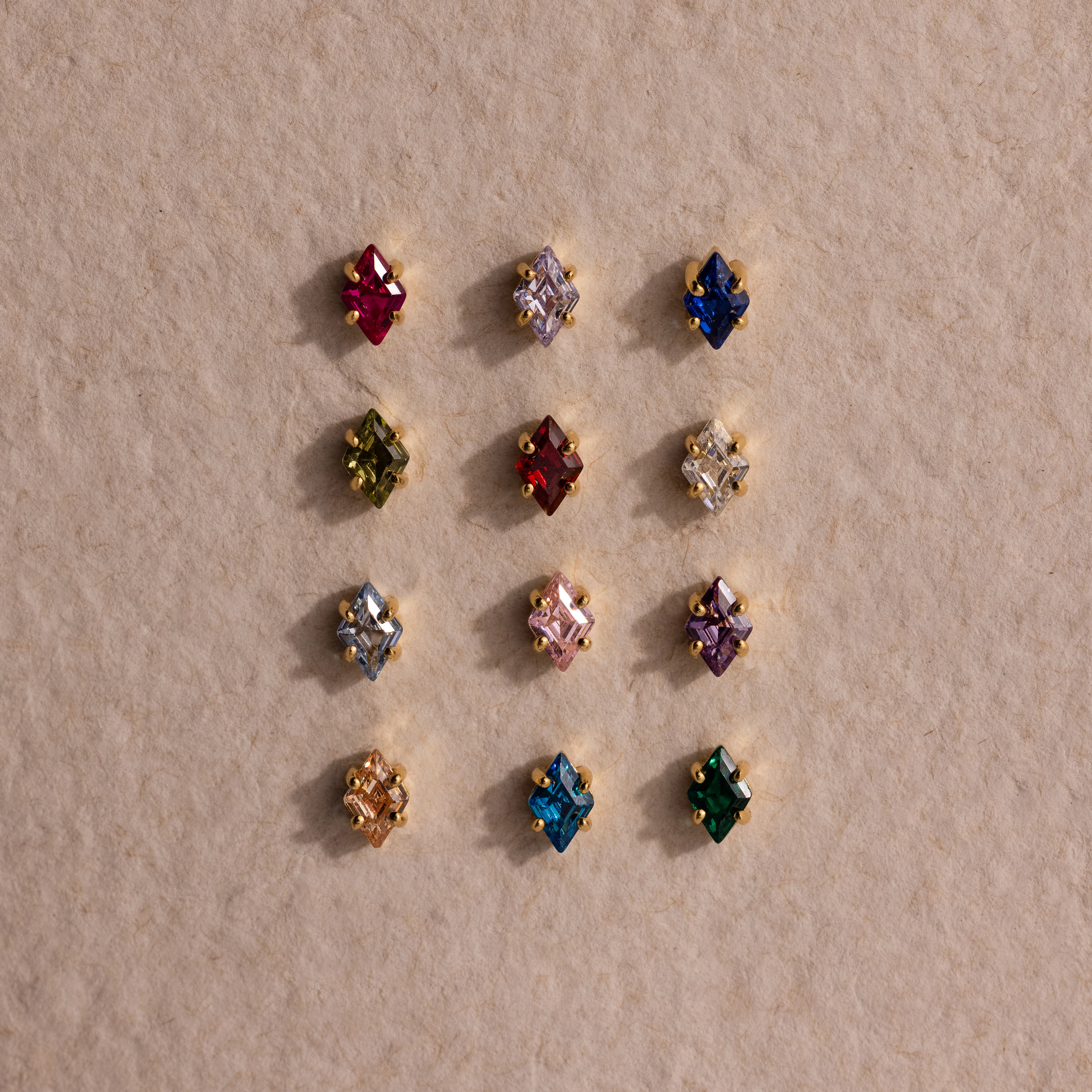 Rhombus Diamond Flatback Studs - Image 5