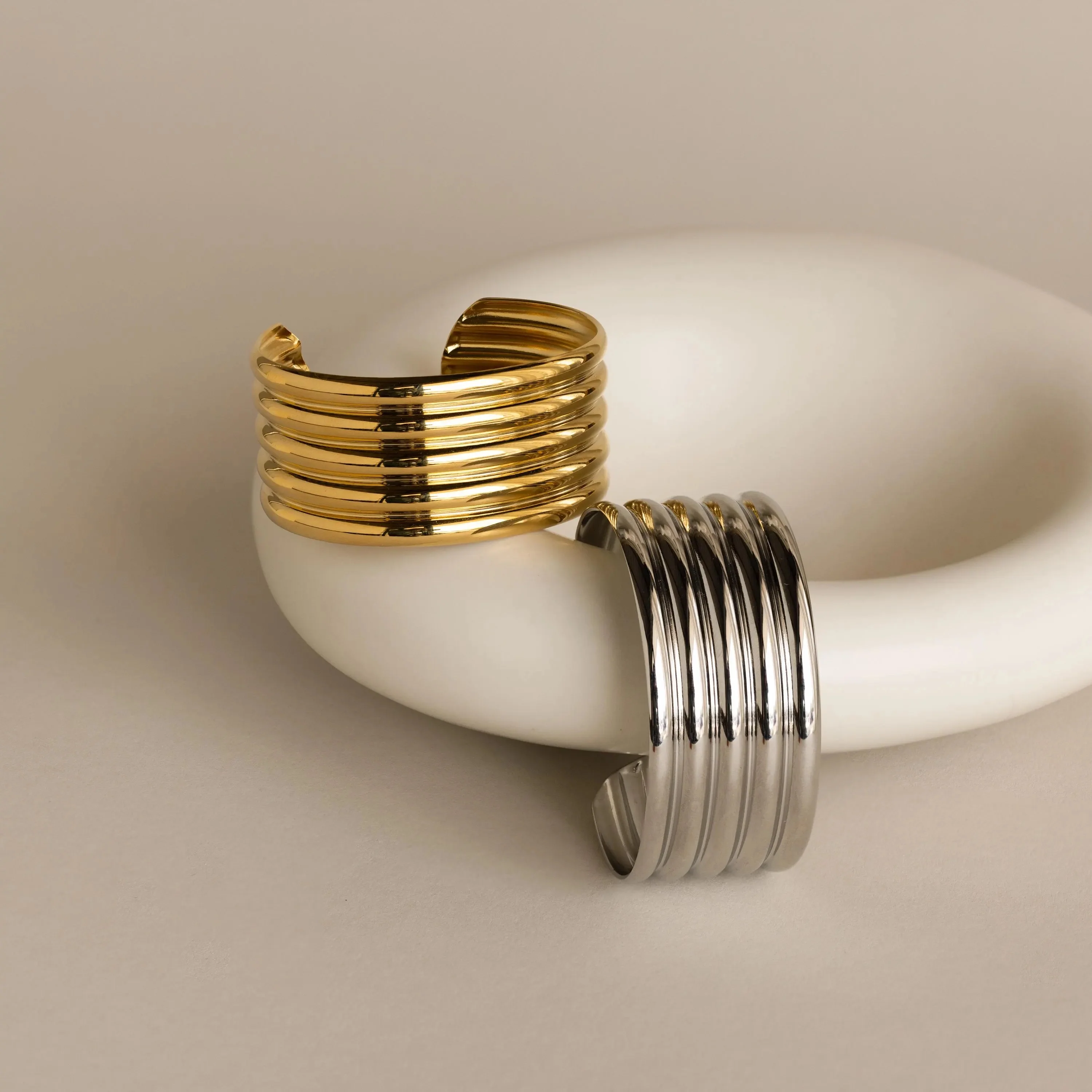 Ribbed Cuff Bracelet - Image 3