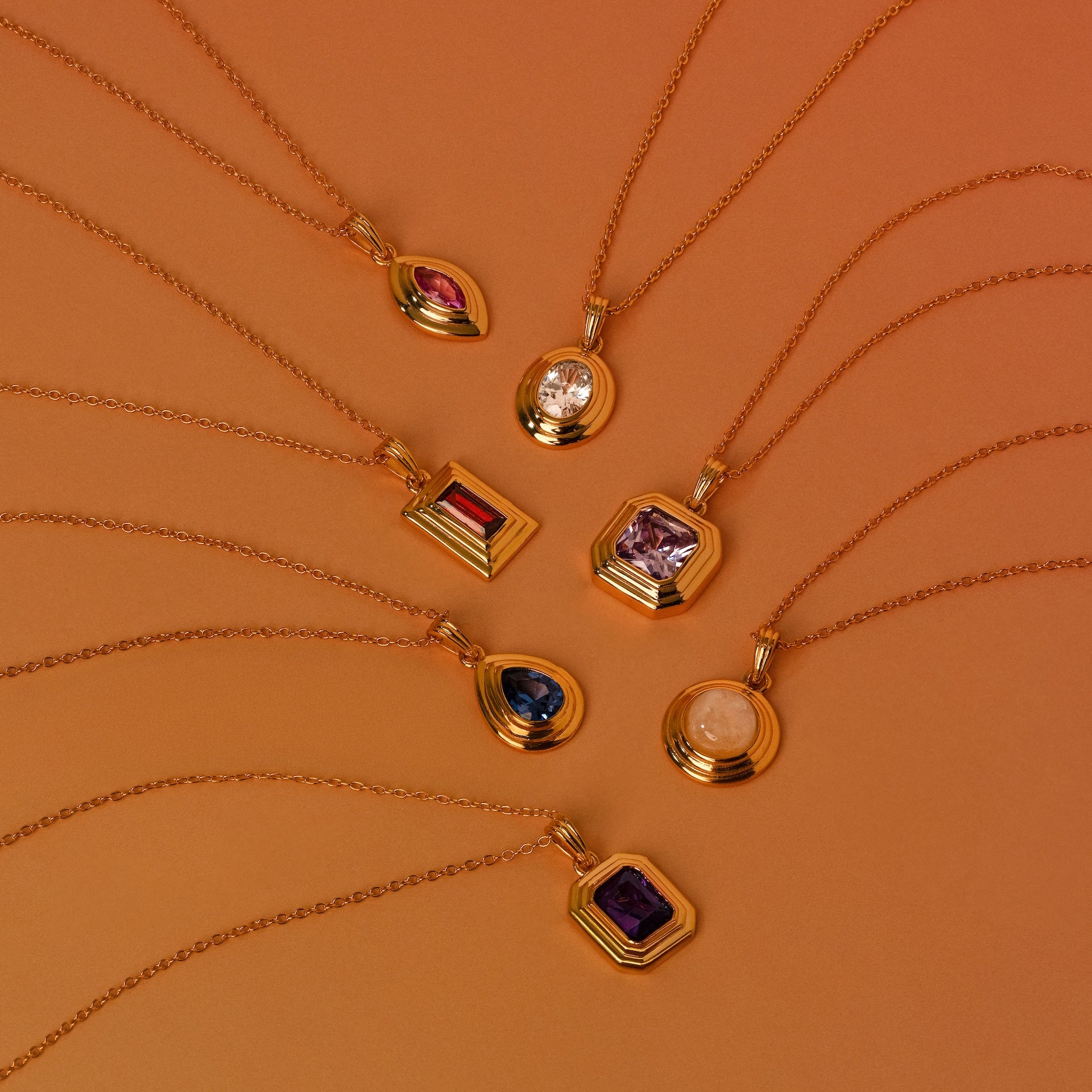 Ribbed Peridot Pendant Necklace - Image 3