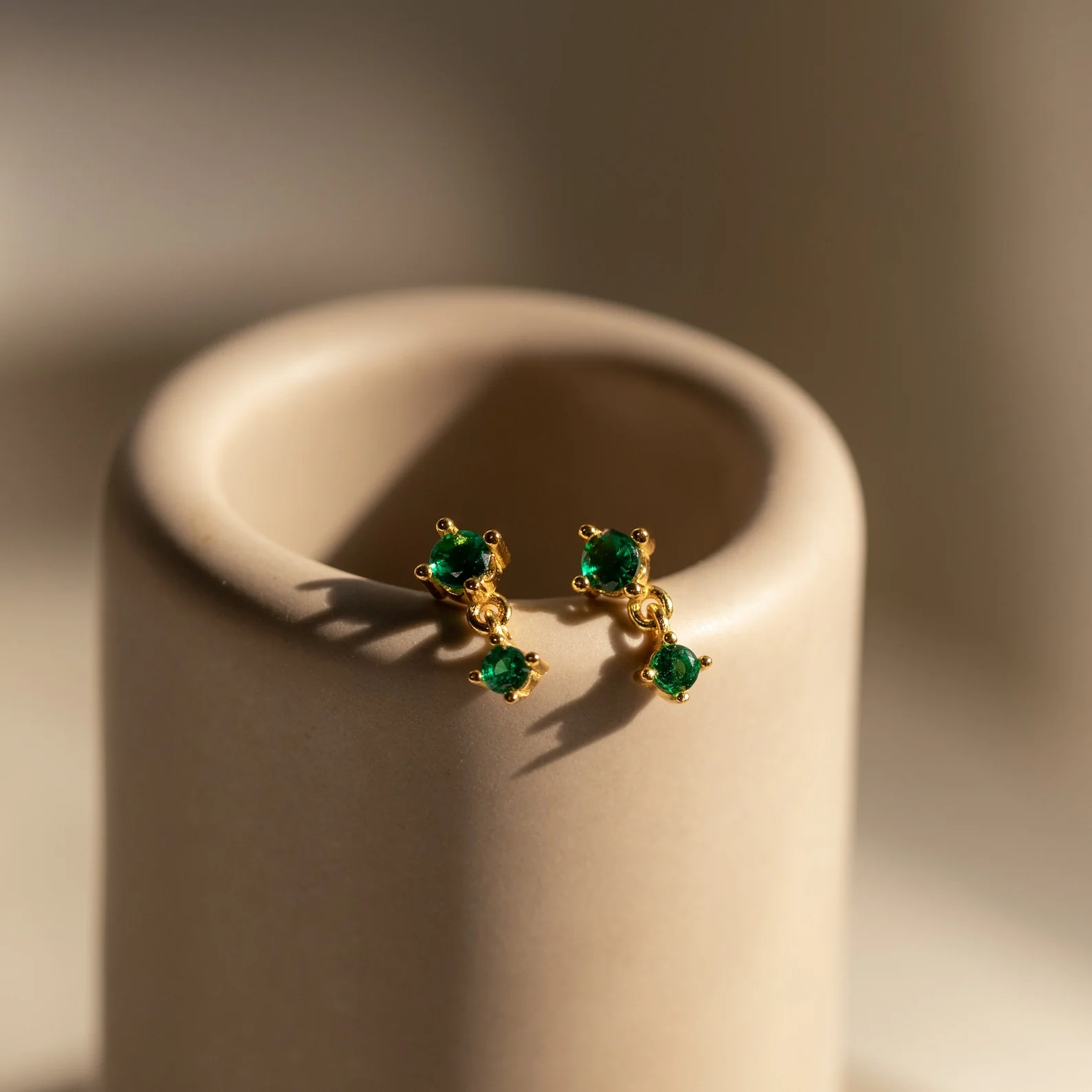 Ruby Birthstone Drop Studs - Image 5