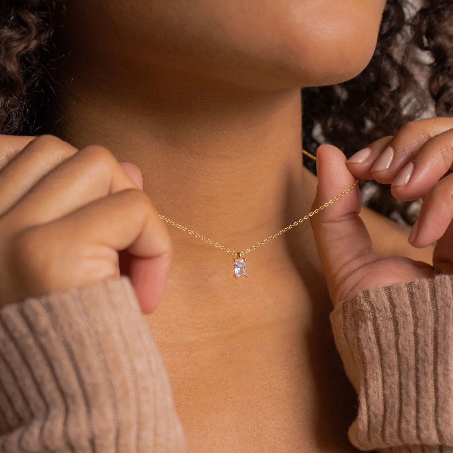 Sage Diamond Necklace - Image 6