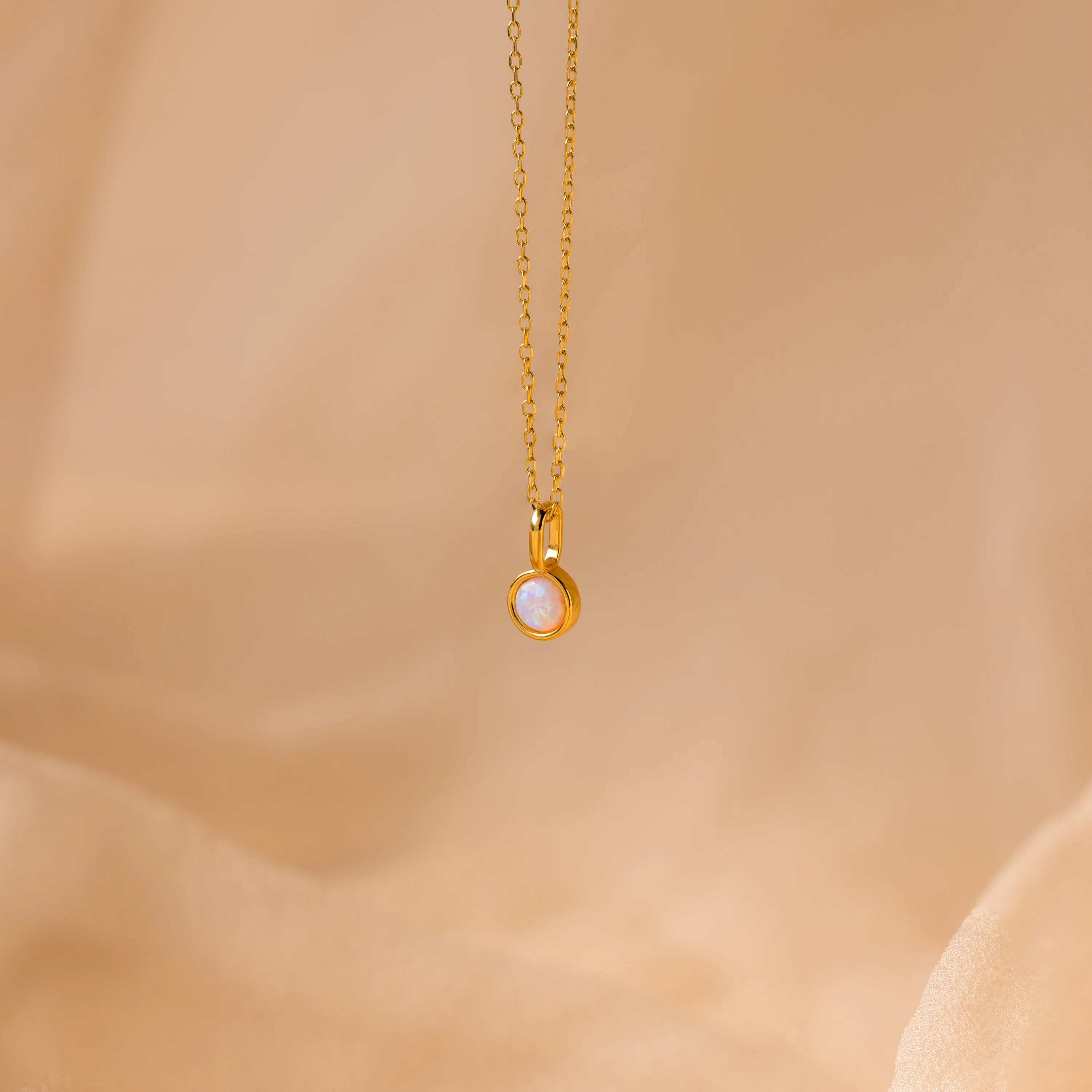 Signet Opal Charm in 18K Gold