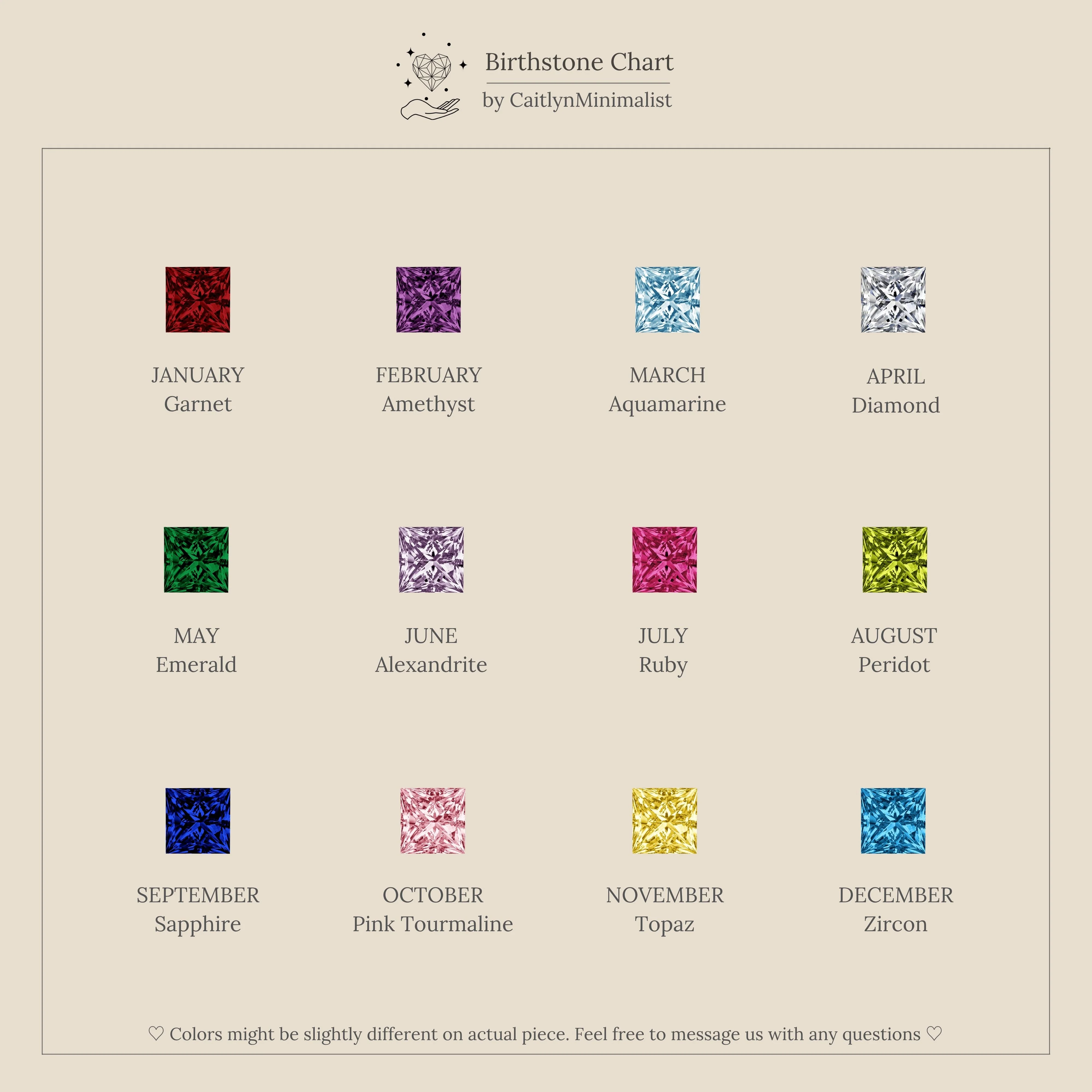 Square Bezel Alexandrite Charm - Image 6
