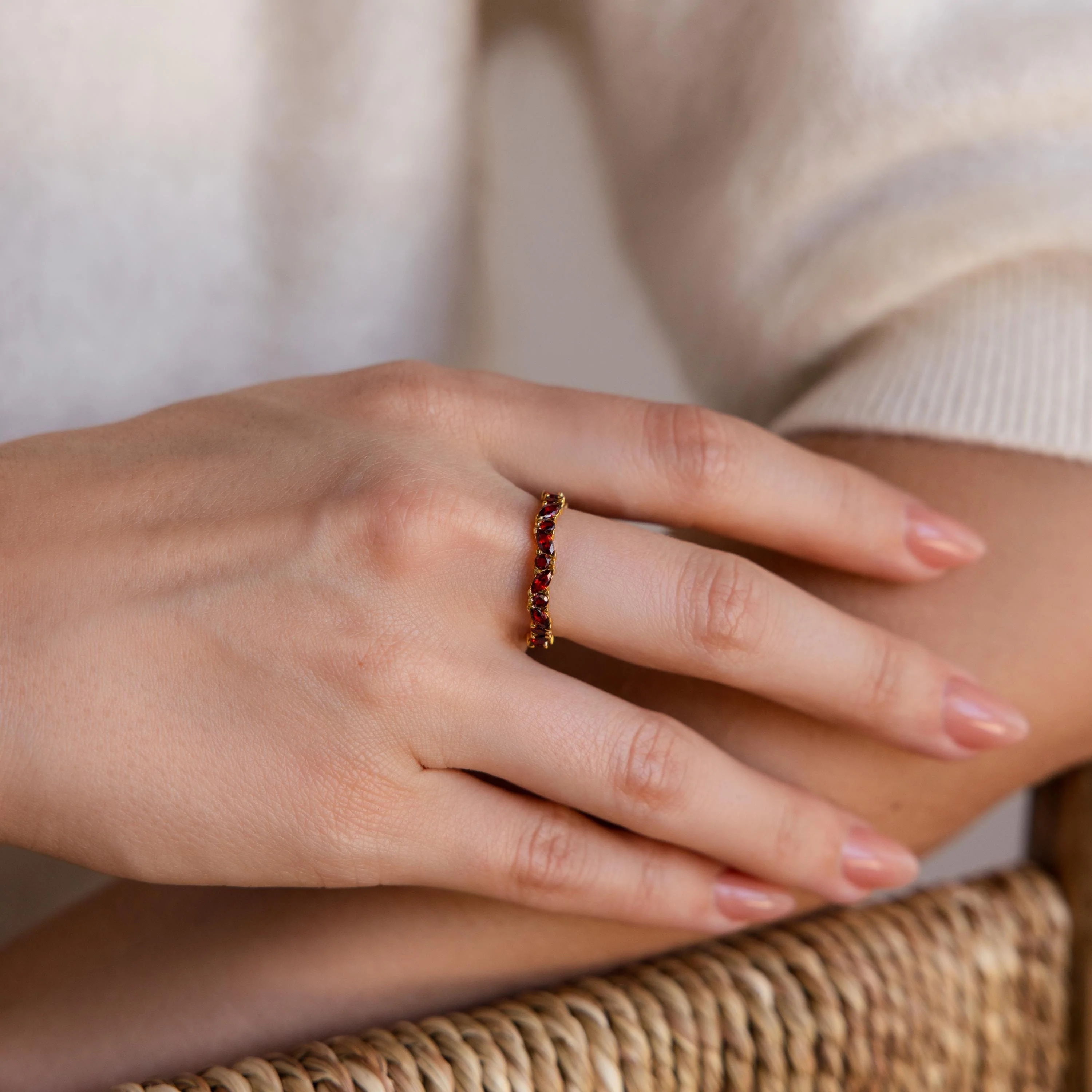 Staggered Marquise Ruby Ring - Image 2