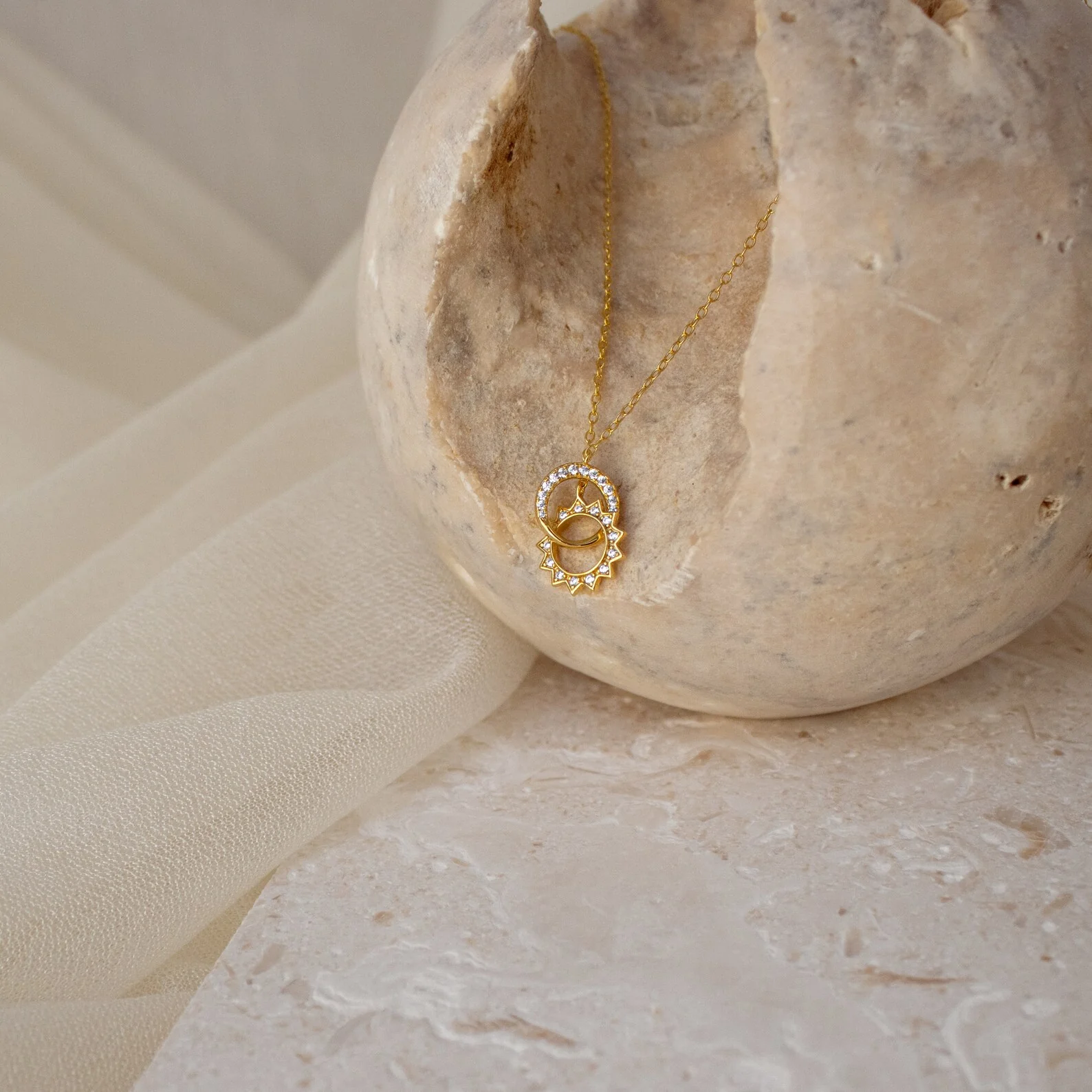 Sun & Moon Eternity Necklace - Image 6