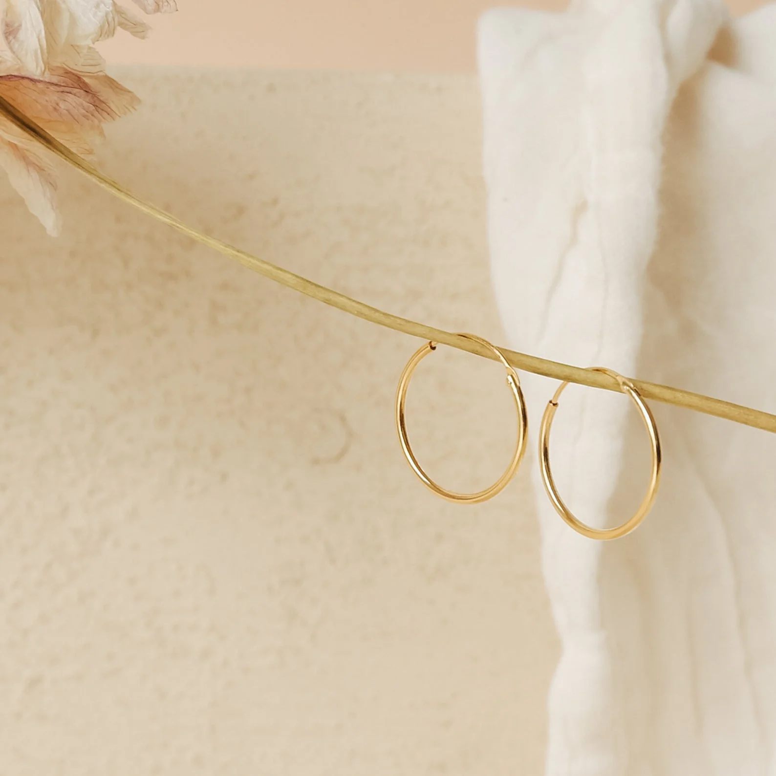 Thin Hoop Earrings - Image 7