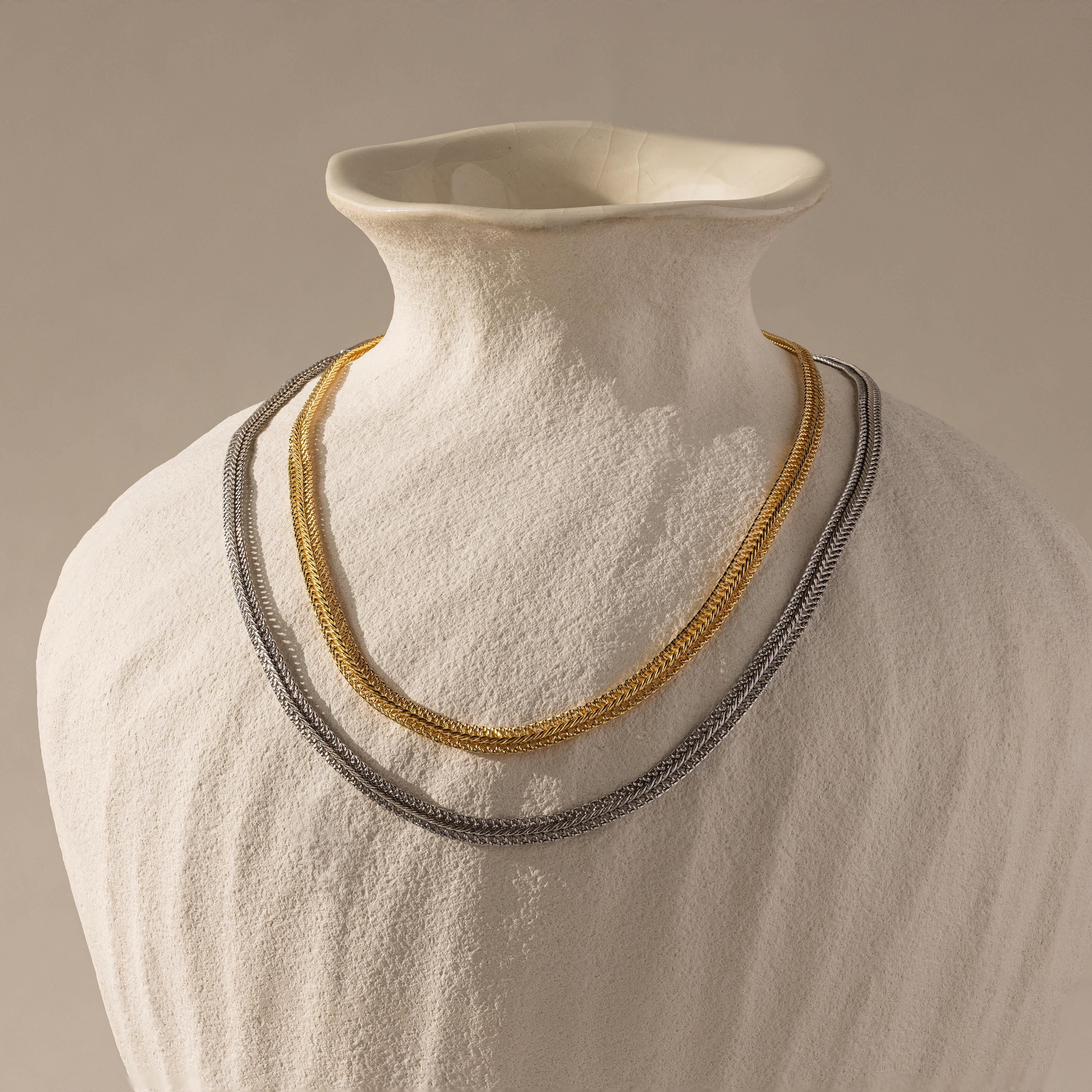 Thin Mesh Chain Necklace - Image 4