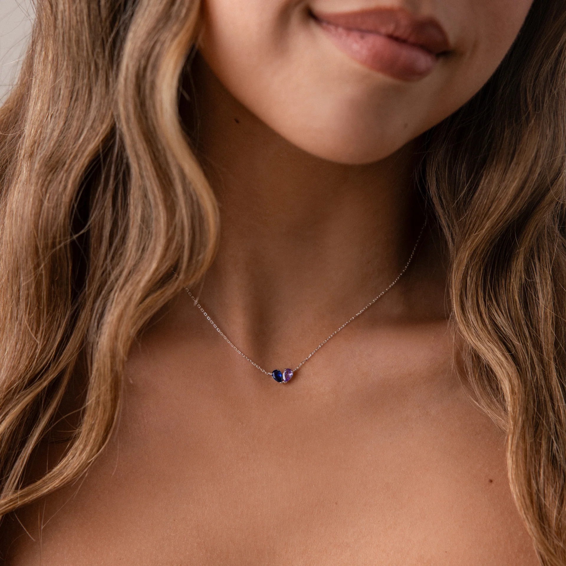 Toi et Moi Teardrop Heart Necklace - Image 4