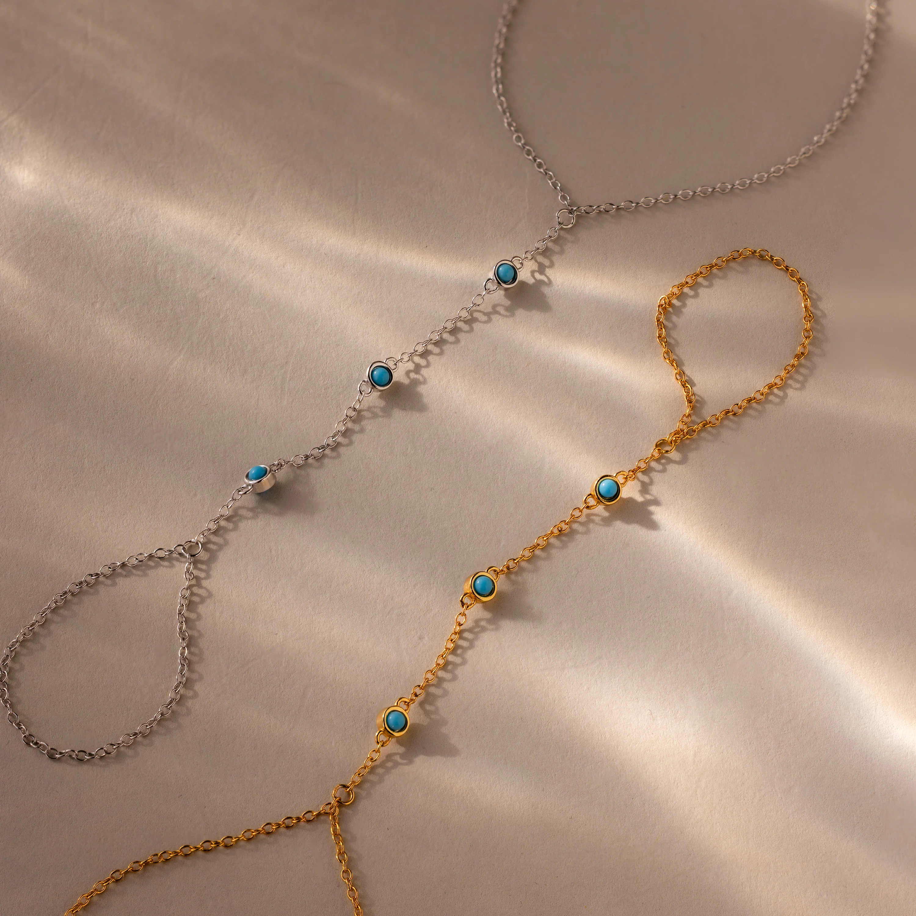 Turquoise Hand Chain Bracelet - Image 8