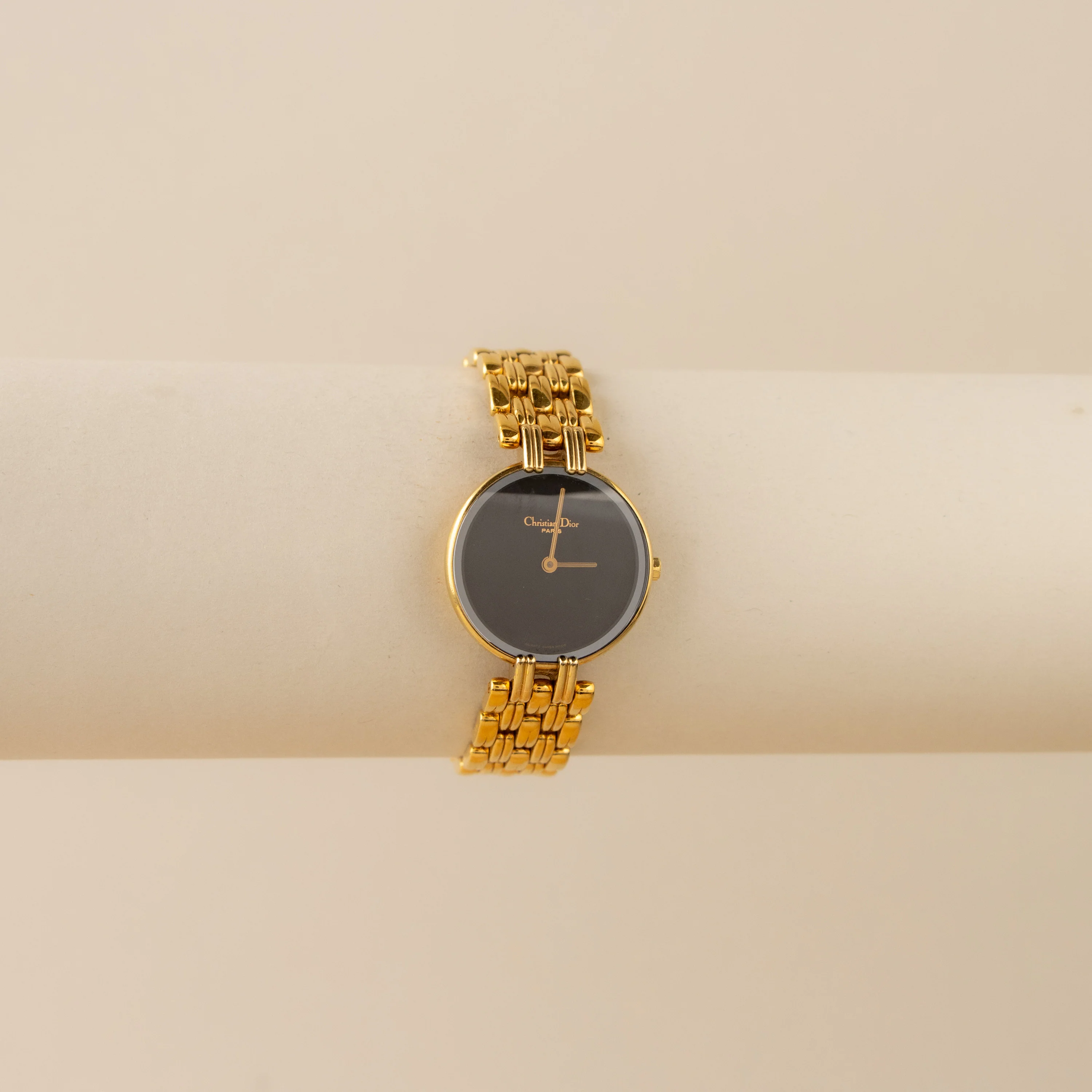 Vintage Christian Dior Swiss Midnight Gold Watch - Image 2