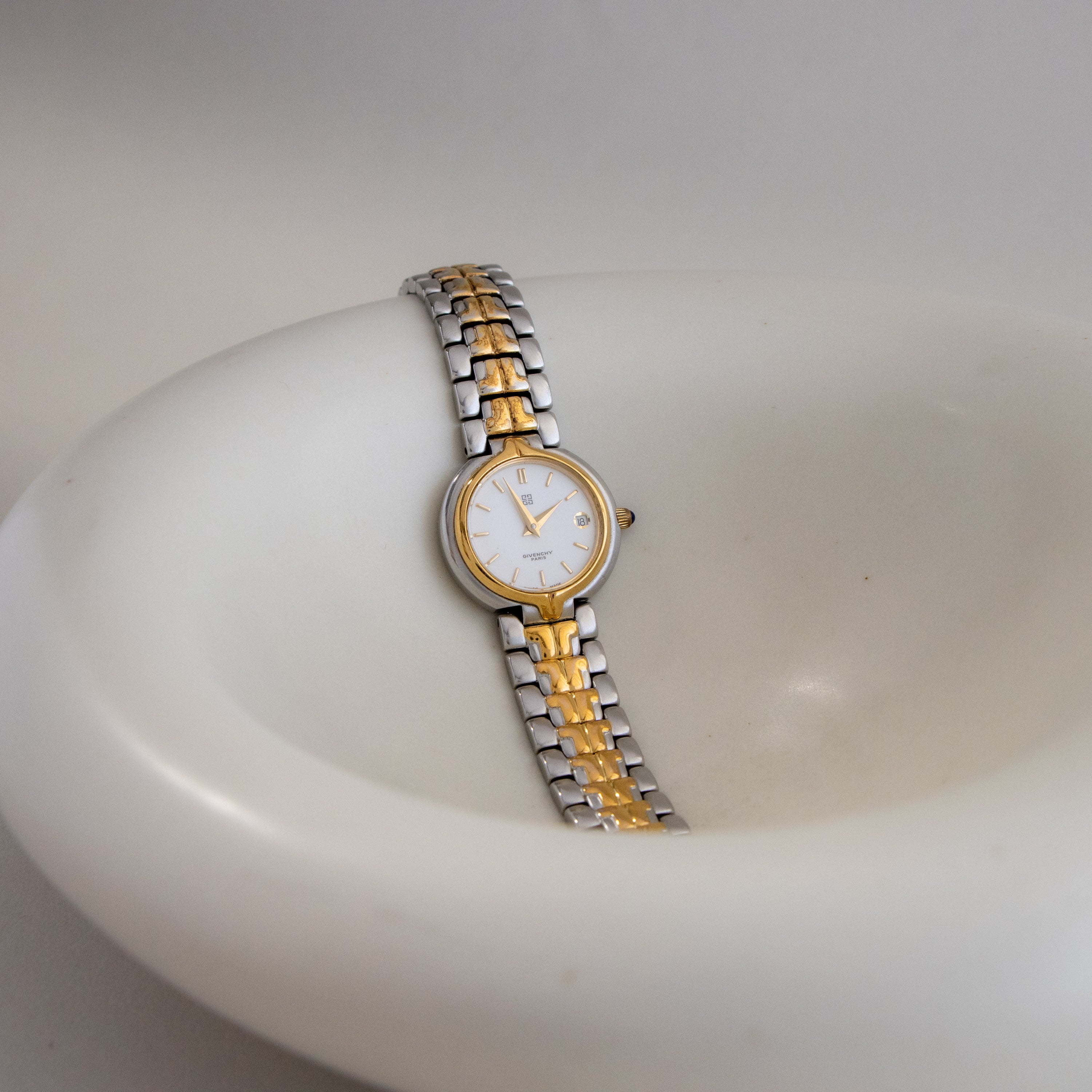 Vintage Givenchy Swiss Paris Two Tone Watch - Image 2